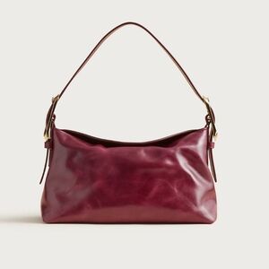 NWT J.Crew Berkeley small shoulder bag in patent leather Inky Burgundy $178